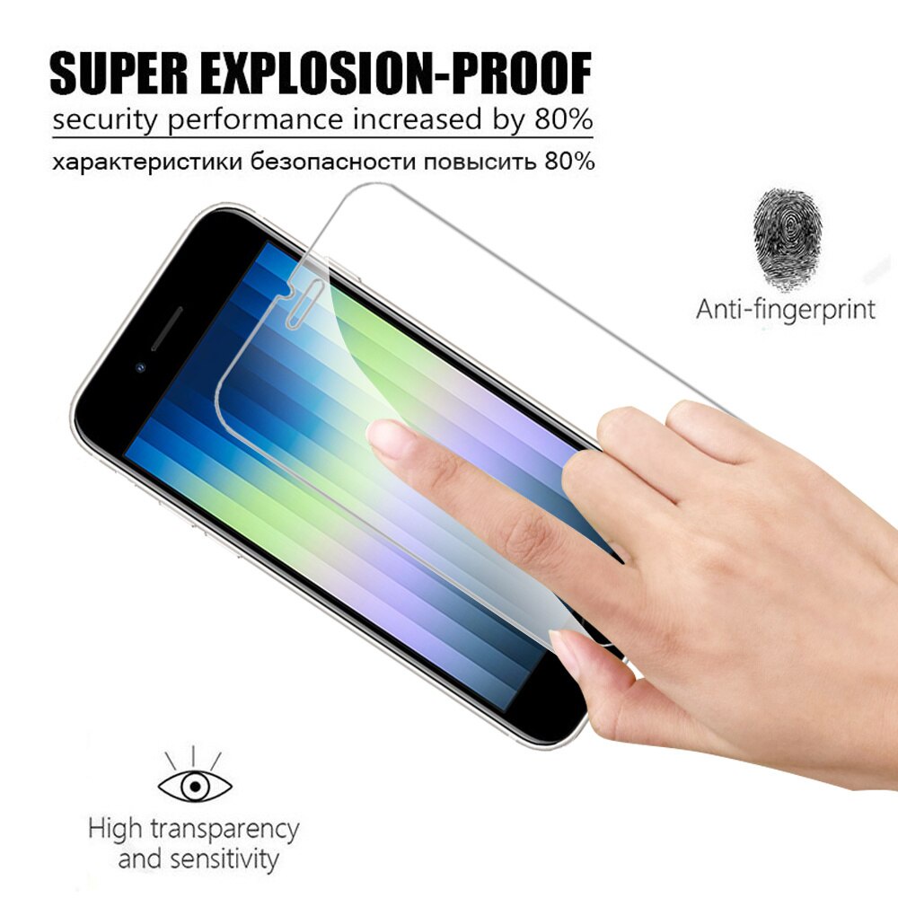 2in1 front screen tempered glass for iphone se 2022 camera lens protective film for iphonese iphon se3 5G protection glass cover