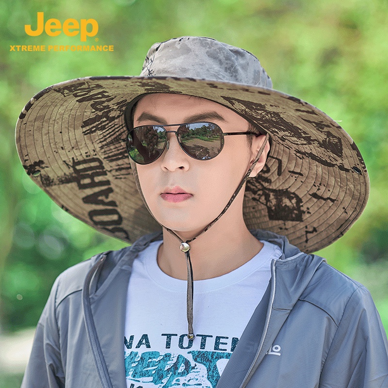 JEEP Mũ Vành Rộng Chống Nắng Thoáng Khí Thời Trang Mùa Hè Cho Nam