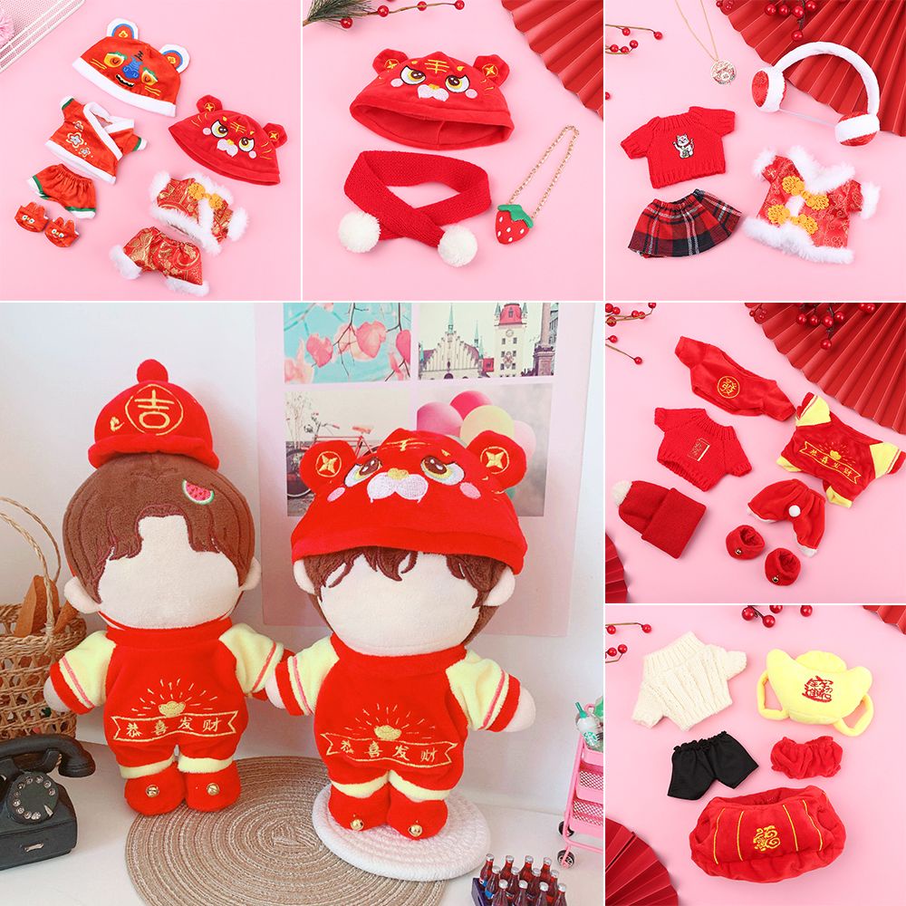 NIUYOU Dolls Clothing Tang Costume New year's Red Clothes Matching DIY Accessories