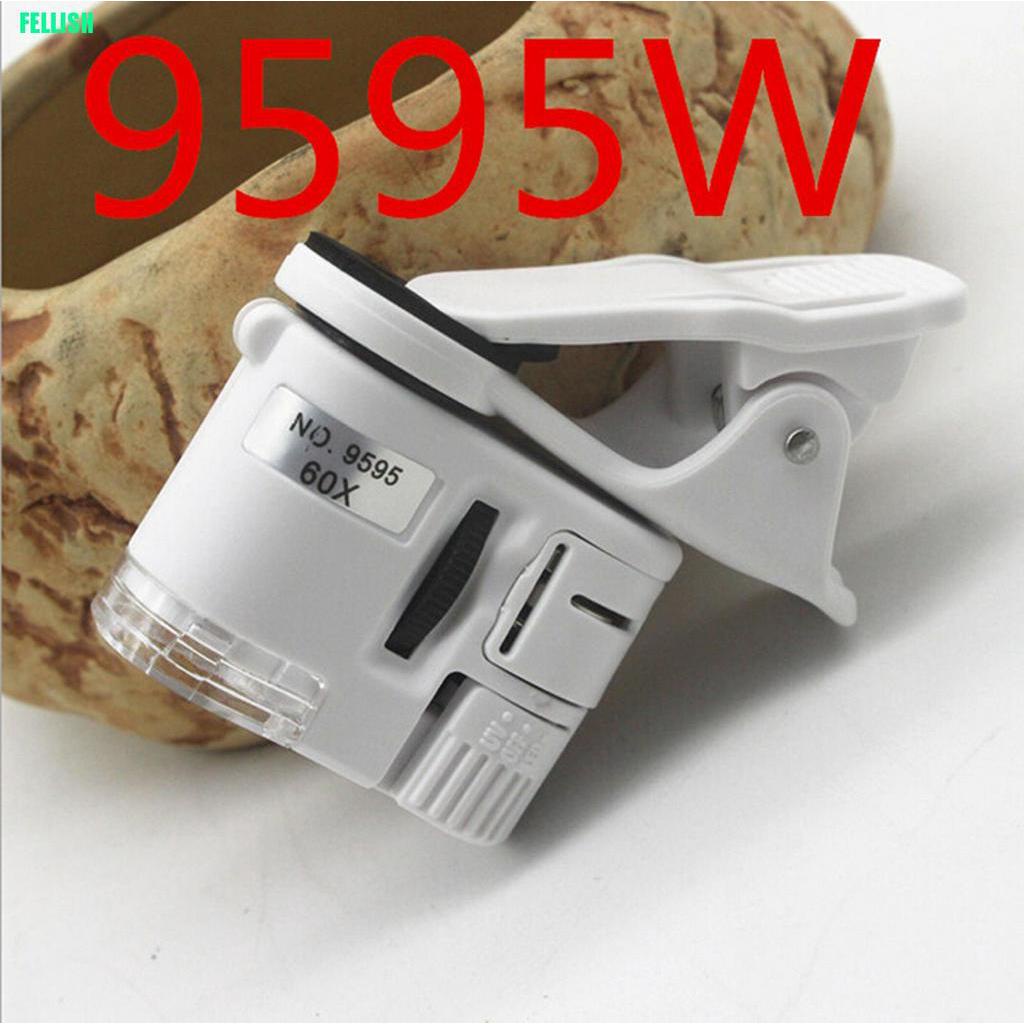 Ống Kính Hiển Vi Zoom 60x Kẹp Camera Điện Thoại Có Đèn Led Tiện Dụng