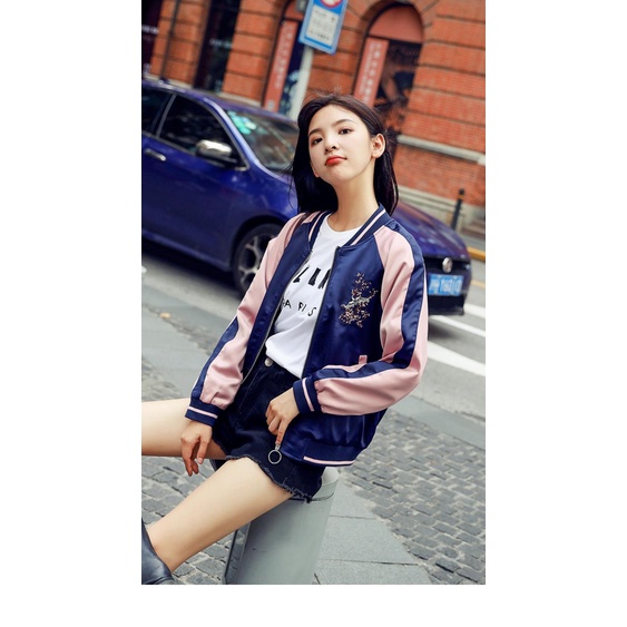 Áo khoác bomber nam nữ  form rộng chất gió dày tay dài [NewUnisex]