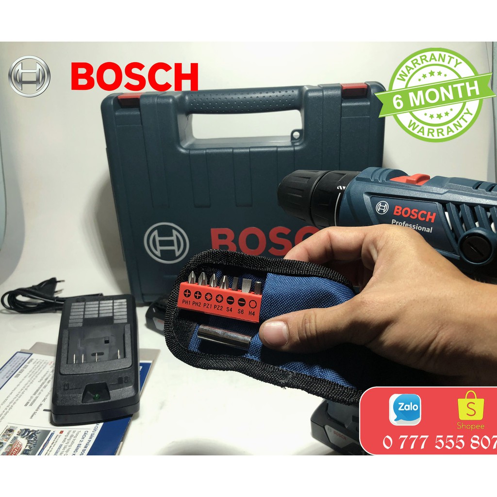 [GSR 180-Li] Máy khoan vặn vít dùng pin Bosch 18V (kèm phụ kiện) (BH 6 tháng) [CHÍNH HÃNG]