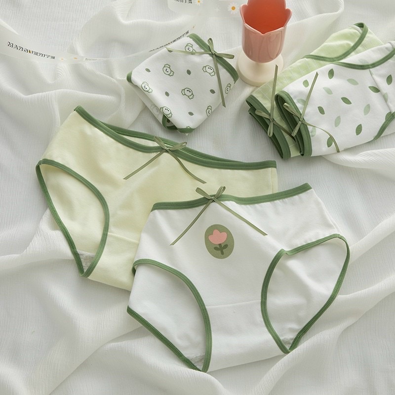 COMBO 10 QUẦN COTTON XANH ĐÍNH NƠ 299
