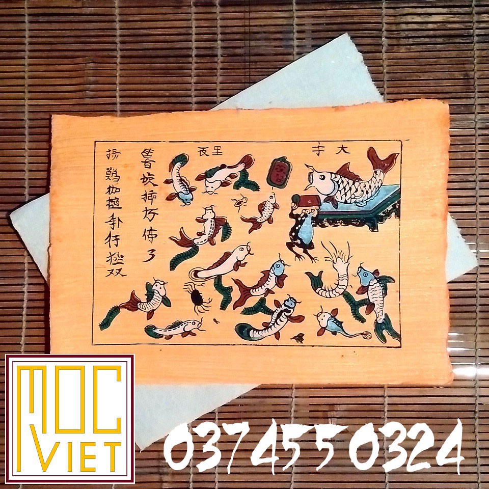 Tranh đông hồ Trê cóc kiện nhau