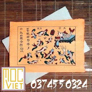 Tranh đông hồ Trê cóc kiện nhau