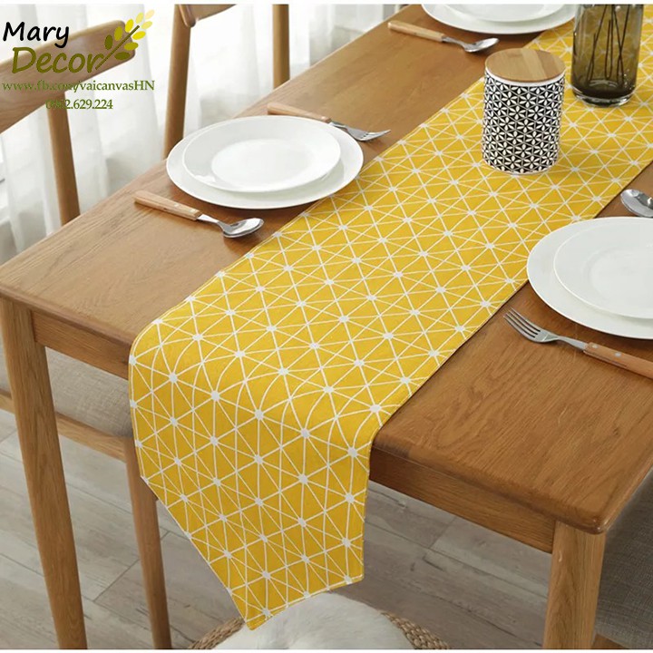 KHĂN RUNNER MARY DECOR - HỌA TIẾT VÀNG KR-E01