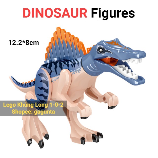 Khủng Long Spinosaurus 2020 Mẫu Mới Trong Jurassic World Hãng Lele Dài 12.2cm x Cao 8cm