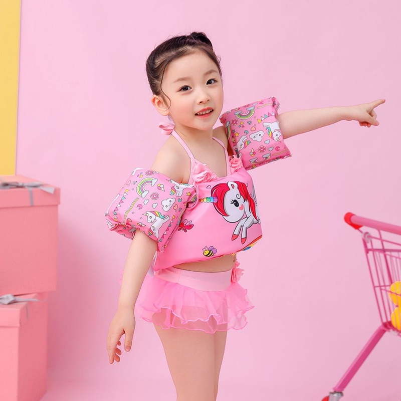 Phao bơi chống lật cho bé, Áo Phao trẻ em tập bơi cho bé chống lật đỡ ngực liền thânphao bơi cho3 tuổi trở lên.