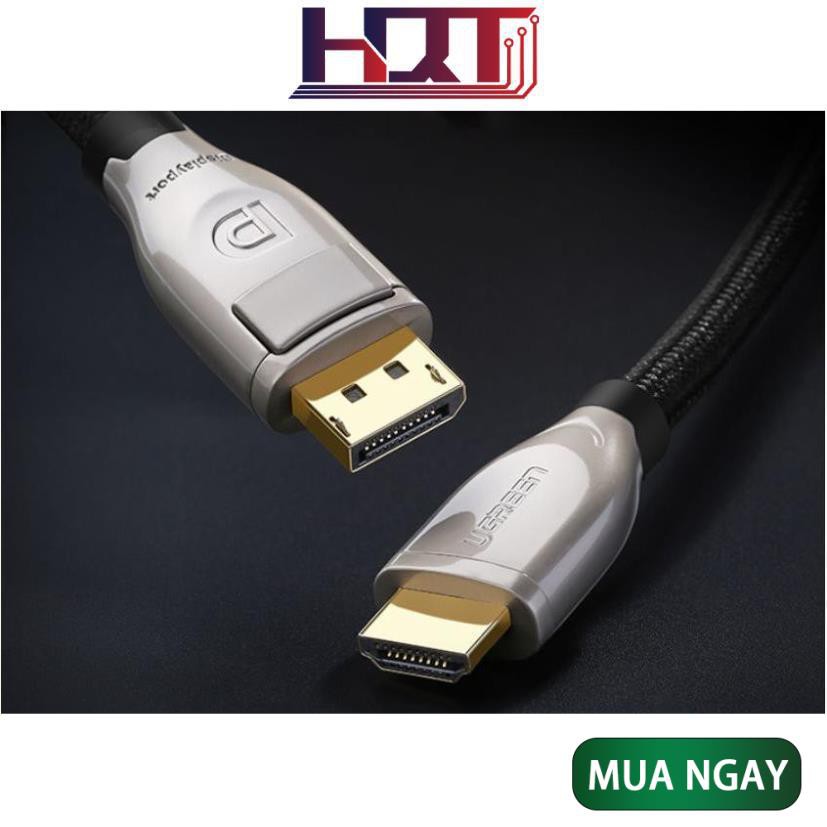 Cáp Chuyển Displayport 1.2 Sang HDMI 2.0 cao cấp, dài từ 1-5m UGREEN DP111