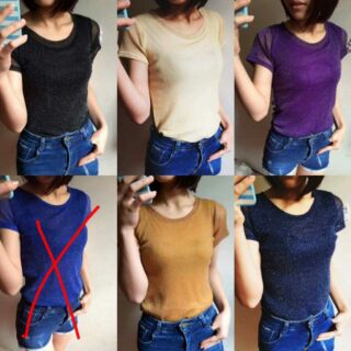 Com bo 2 Áo nhũ cộc tay