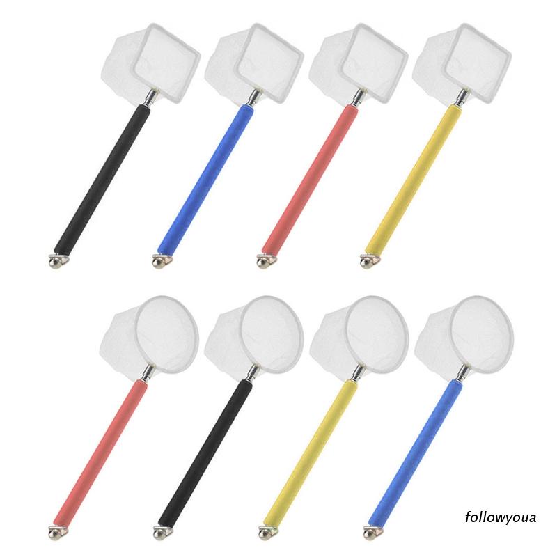 Vợt lưới bắt cá 3D bằng thép không gỉ hình tròn / vuông có thể thu gọn nhiều màu sắc