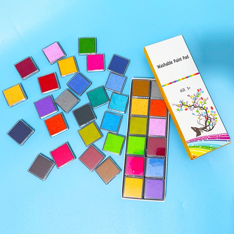 Đệm Mực 24 Màu Sắc Dùng Để Huấn Luyện Trí Não Cho Bé