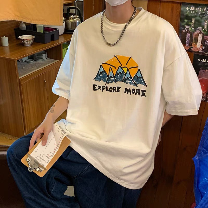 Áo thun nam nữ unisex form rộng tay lỡ AT 521