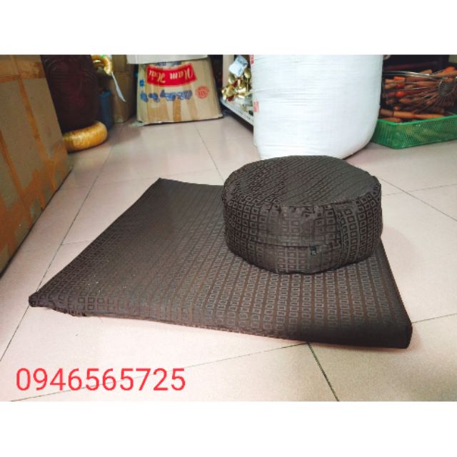Combo bộ đoàn ruột vỏ đậu xanh 25x10cm, toạ cụ ruột mút 50x53x3cm không hoa