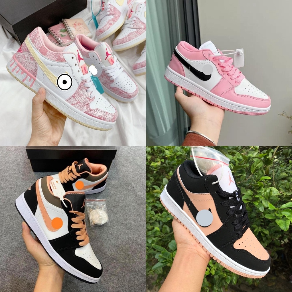 Giày jordan nữ cổ thấp các màu, Giày JD1 thấp các màu nữ cá tính thời trang bản đẹp 2022 Full Box tặng kèm dây