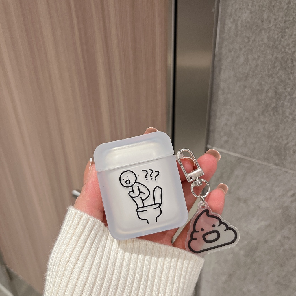 Vỏ Bảo Vệ Hộp Sạc Tai nghe không dây Airpods 1 2 3 PRO 2 PRO2 Chống Sốc Kèm Móc Khóa