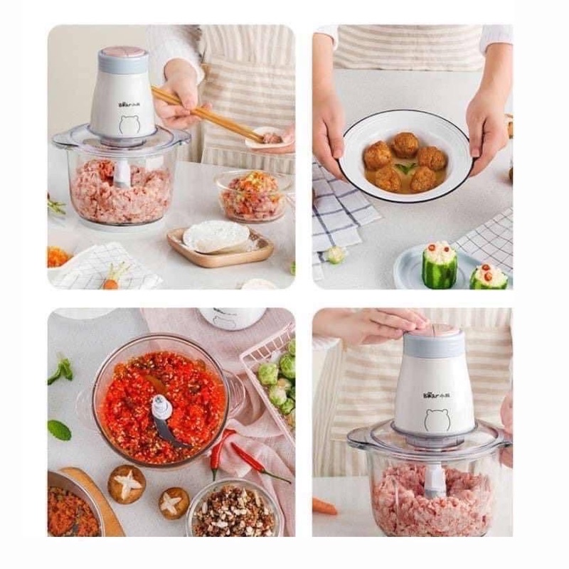 Máy xay thịt Bear đa năng lưỡi dao kép