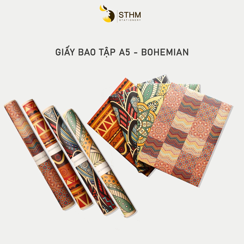 Giấy bao tập - Bohemian - Giấy kraft cao cấp - STHM stationery