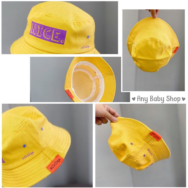 Mũ nón Bucket thời trang chữ NICE 6 màu cho bé trai và bé gái siêu cute hột me -hàng có sẵn   ❣❣