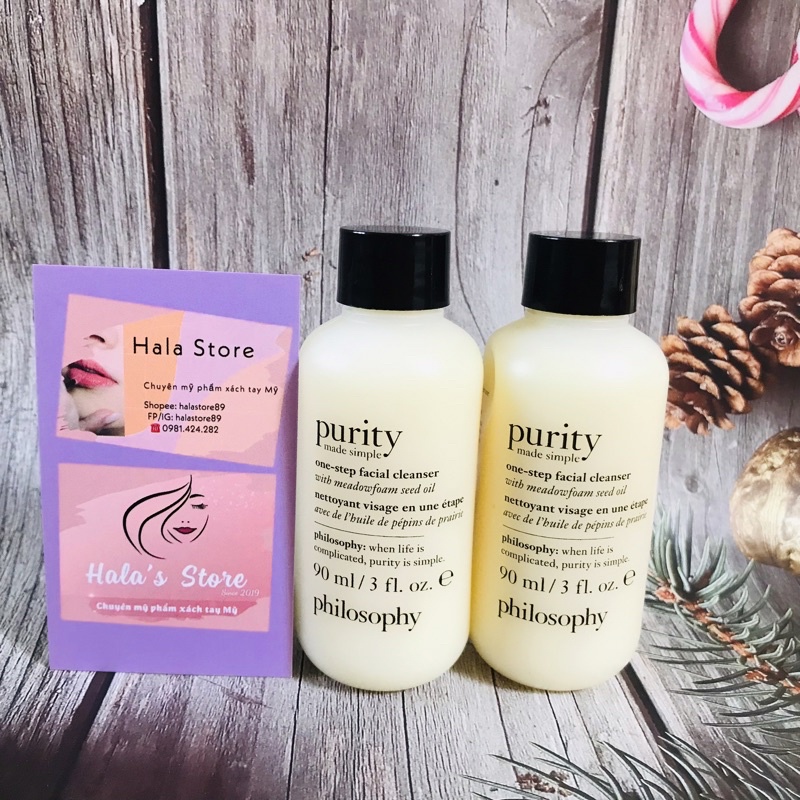 Sữa rửa mặt dịu nhẹ Philosophy Purity 3 in 1 Multitasking Cleanser 90ml