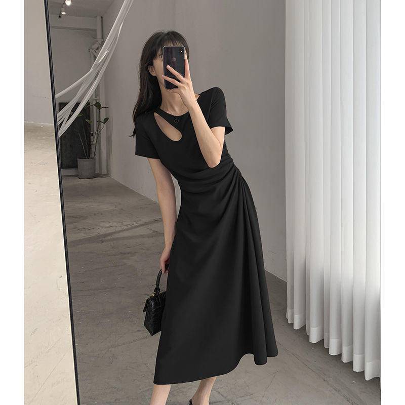 Đầm Dài Ôm Eo Khoét Rỗng Phong Cách Pháp Thời Trang Mùa Hè Mới