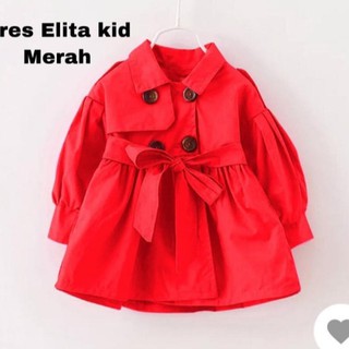 Áo Khoác Blazer Dáng Dài Thời Trang Cho Bé Gái 3-4 5 Tuổi