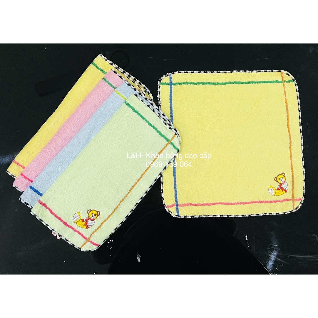 Khăn lau mặt cotton cho trẻ em, KT 25x25cm