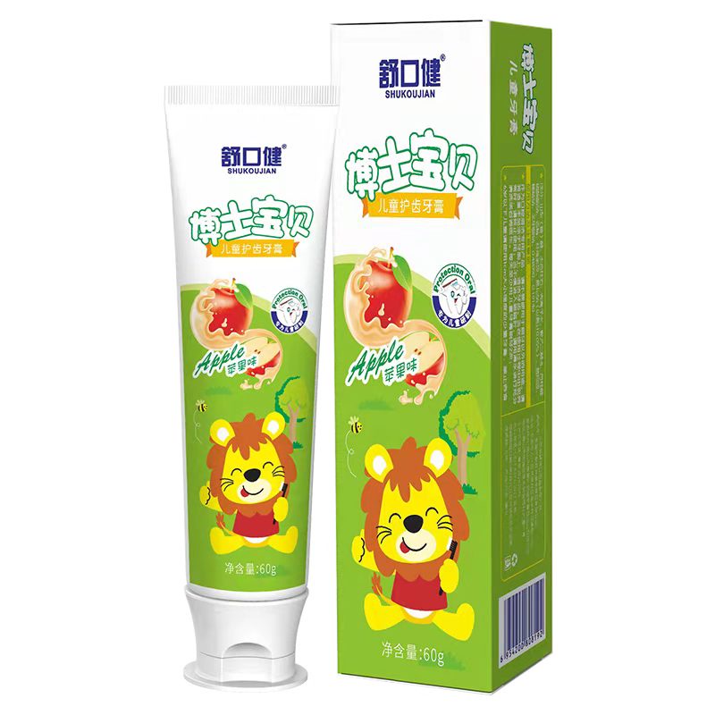 Kem đánh răng cho bé SHUKOUJIAN 12M+ trẻ em nuốt được 60g(kem đánh răng hương trái cây)