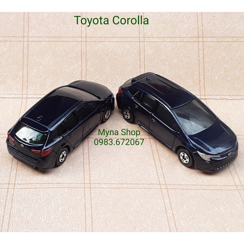 Xe mô hình tĩnh tomica không hộp - Toyota Corolla - màu xanh đen