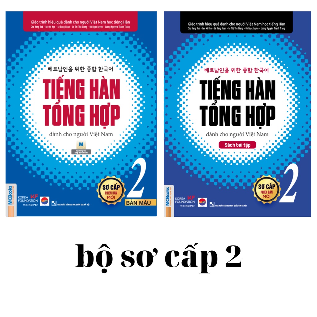 Sách - Combo Tiếng Hàn Tổng Hợp Dành Cho Người Việt Nam Tập 1-6 Giáo Trình kèm Sách Bài Tập bản 4 màu(combo lẻ tùy chọn)