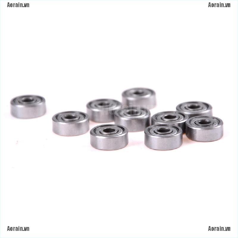 10 cái / bộ Vòng bi kim loại 606ZZ Thu nhỏ có rãnh sâu được che chắn 6 * 17 * 6 mm