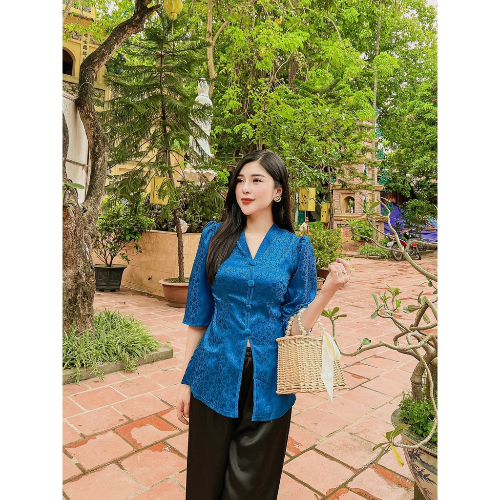 Set Bộ Bà Ba Cổ Tim