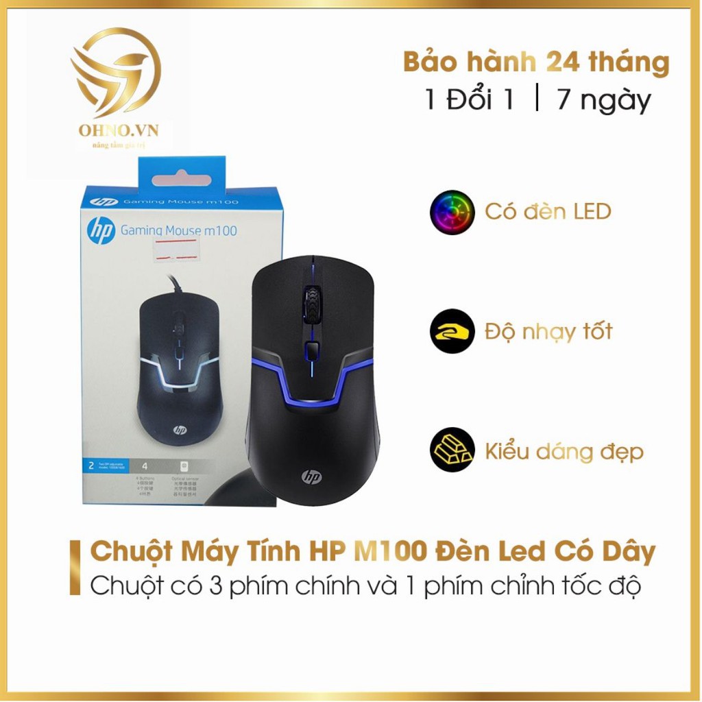 Chuột Máy Vi Tính Có Dây HP M100 Chuột Laptop PC Đèn LED Có Dây - OHNO Việt Nam