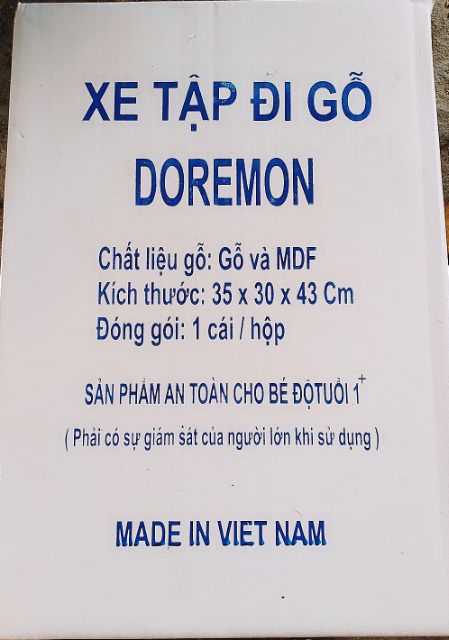 TPHCM - Xe tập đi bằng gỗ hình Doremon hiệu Song Son cho bé