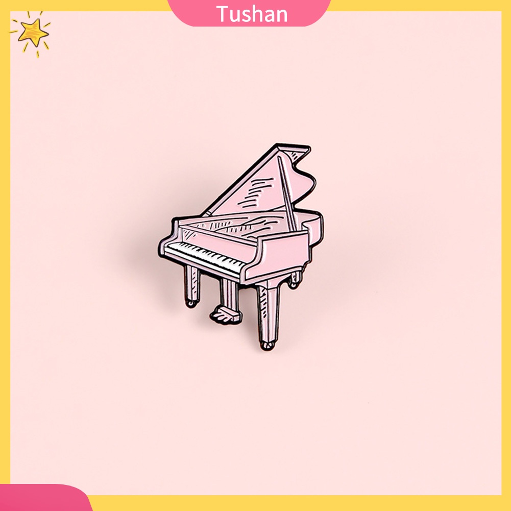 Trâm Cài Áo Hình Đàn Piano Hoạt Hình Unisex