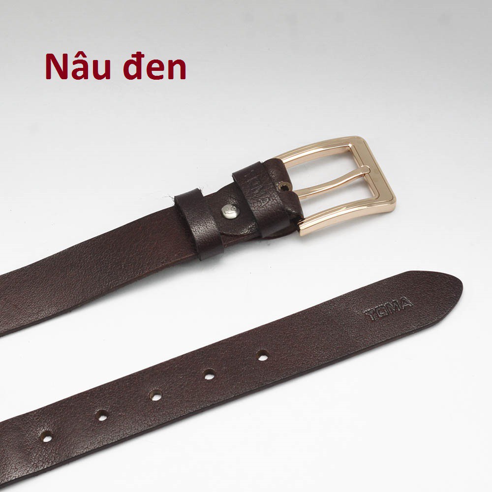 Dây thắt lưng nam Toma Việt Nam DL3S7DM201 - da bò - mặt khoá ngẫu nhiên