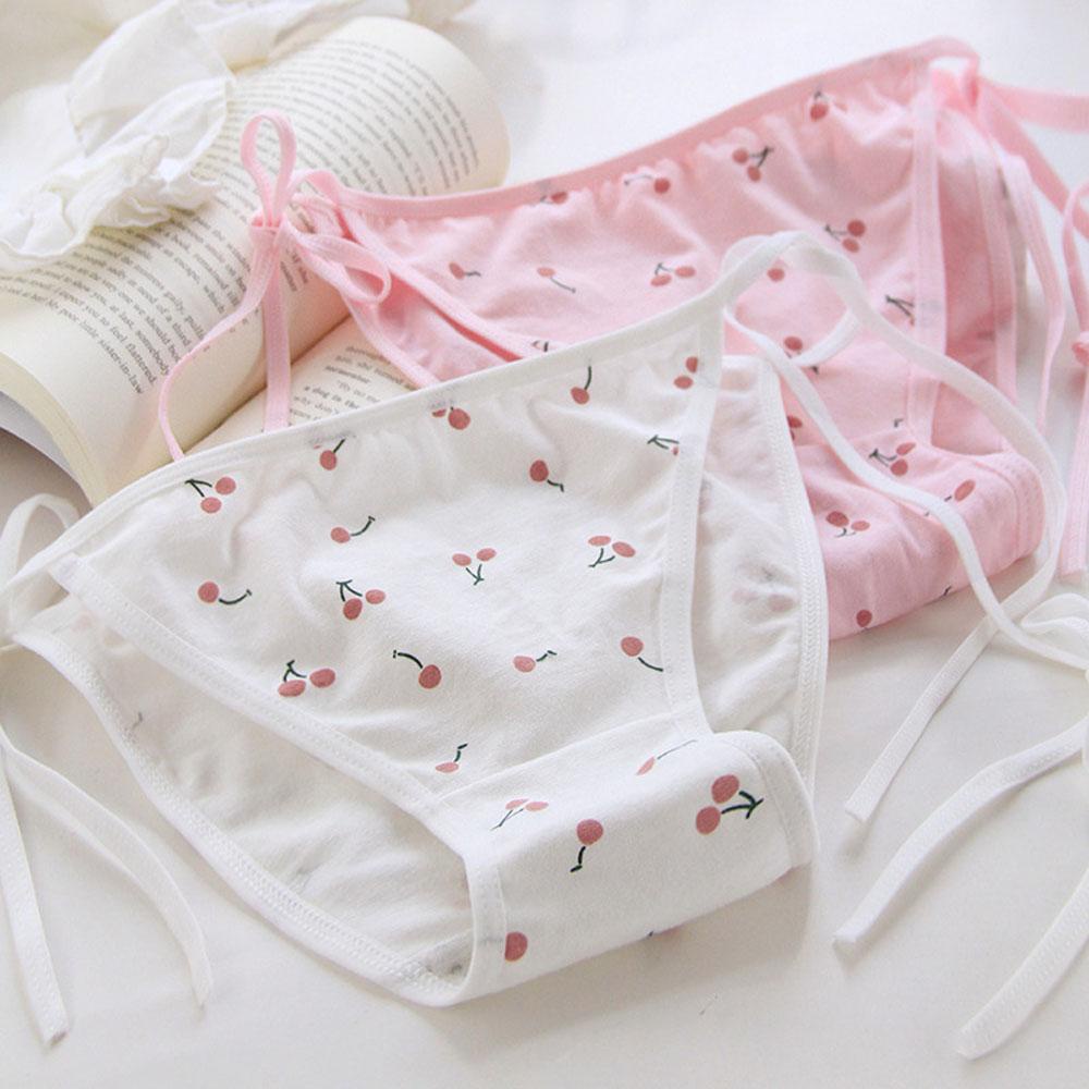 HARRIETT Quần Lót Cotton Lưng Thấp Đính Nơ Dễ Thương Phong Cách Lolita