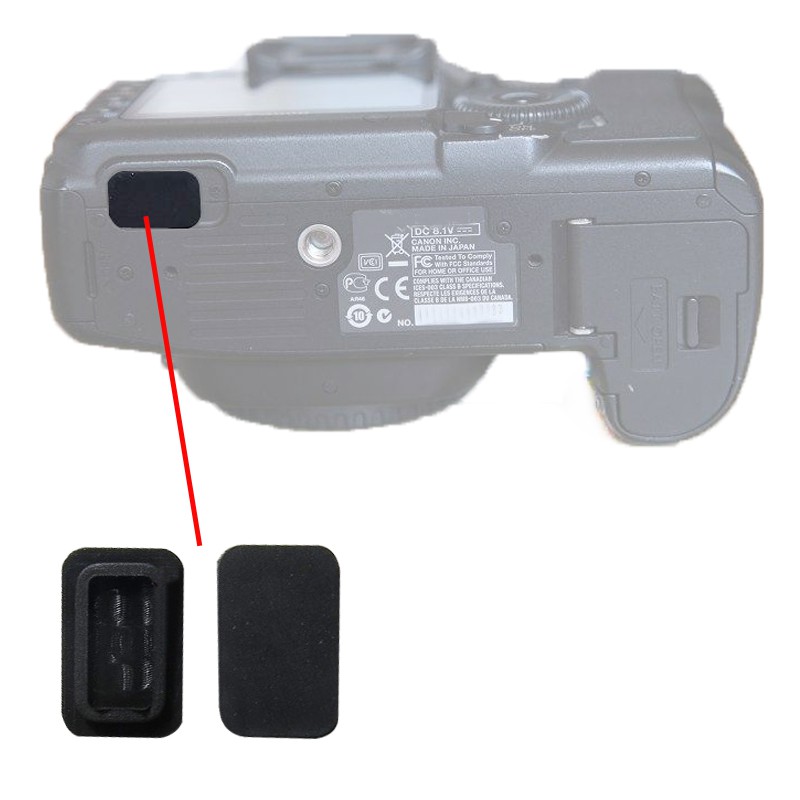 Cao su bảo vệ cổng giao tiếp phía dưới thân máy Canon  EOS 7D 5DII 40D 50D 5D2 (Rubber for the bottom cover Port )