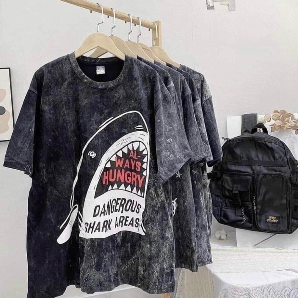 Áo Thun Nam In Hình Cá Mập Độc Đáo Cá Tính Thời Trang Giới Trẻ MENFASHION1989 AO TOP NAM 90000183