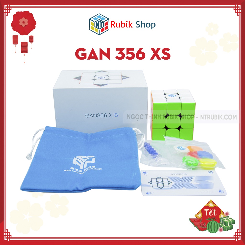 [Siêu Phẩm] Rubik 3x3 Gan 356 XS Stickerless / Đen (Có Nam Châm)