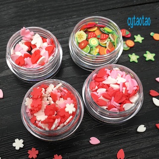 Đất sét in hình trái cây 3d trang trí móng tay