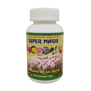 Phân bón vi lượng Super Magie - giúp xanh nhanh, hoa tươi, bền màu, sản phẩm chuyên dùng cho hoa lan, cây cảnhhũ 100g