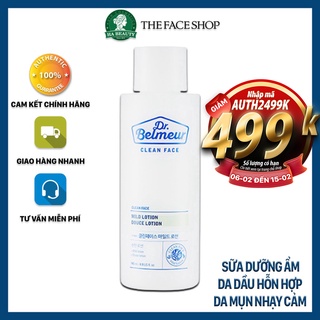 Sữa dưỡng ẩm cho da dầu hỗn hợp kể cả da mụn nhạy cảm The Face Shop Dr Belmeur Clean Face Mild Lotion 145ml