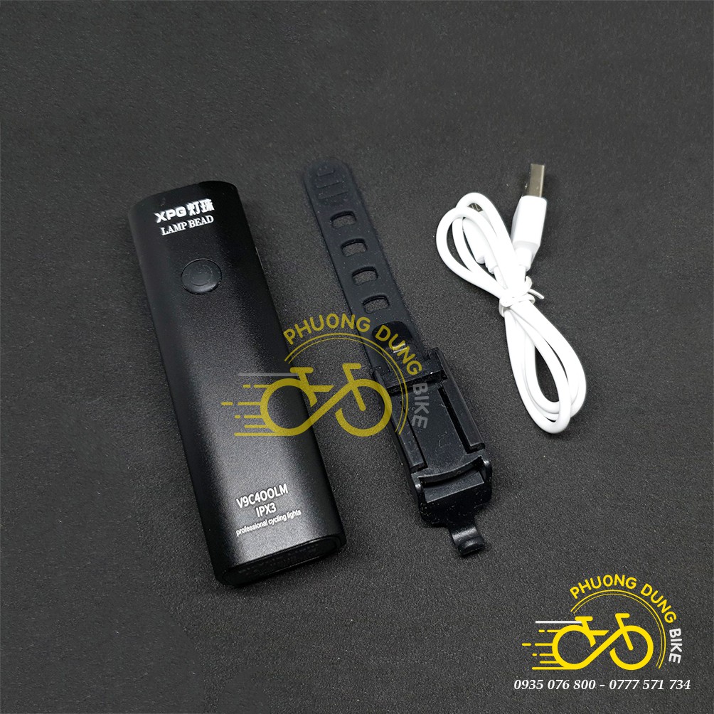 Đèn xe đạp - Đèn chiếu sáng XPG LAMP BEAD sạc USB