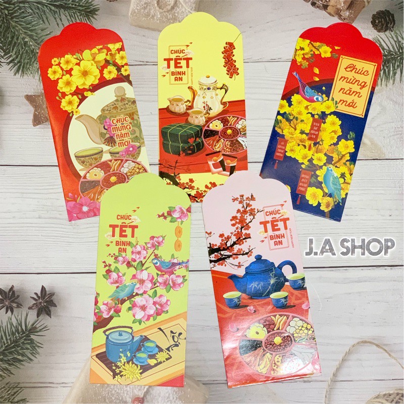 Combo 10 Bao Lì Xì Tết 2023 Cực Đẹp, Bao Lì Xì May Mắn