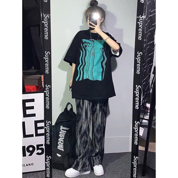 Quần Ống Suông Hoạ Tiết 3D Unisex