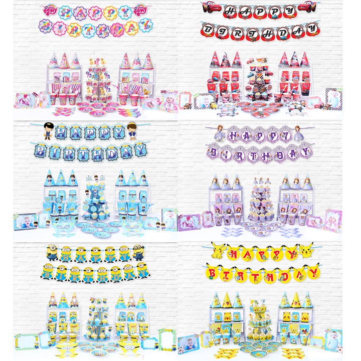 Set trang trí bàn tiệc gallery trang trí sinh nhật mega nhiều mẫu