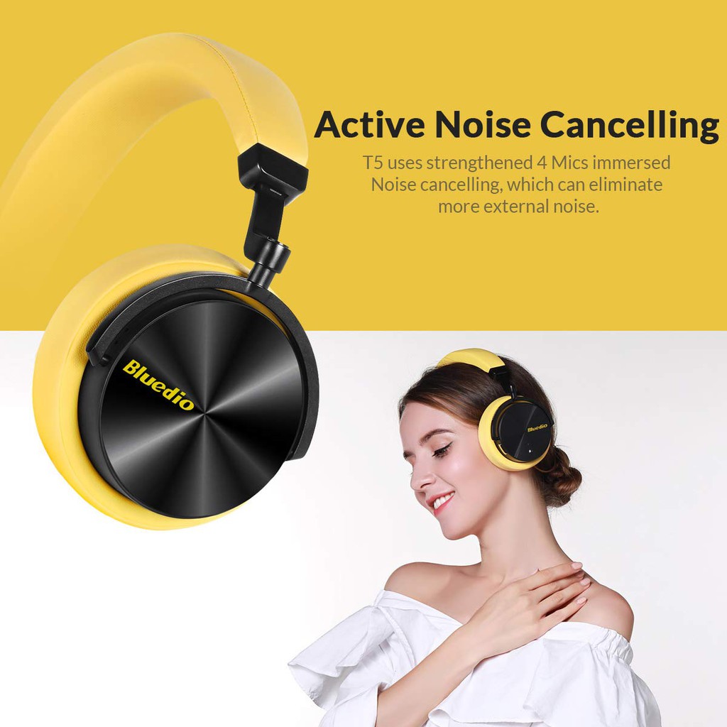 TAI NGHE BLUETOOTH BLUEDIO T5 chống ồn chủ động- Chính Hãng Bluedio BẢO HÀNG 12T