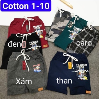 Quần Ngố đùi cotton bé trai/ quần lửng bé trai 8-25kg