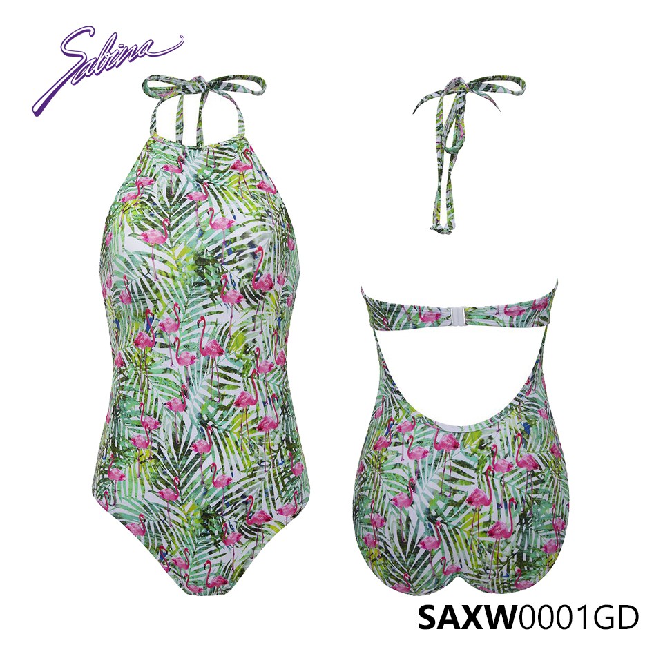 [Mã WABR1512 giảm 12% đơn 99K] Đồ Bơi Bikini Cao Cấp Hoa Văn Xanh Swimwear By Sabina SAXW0001GD